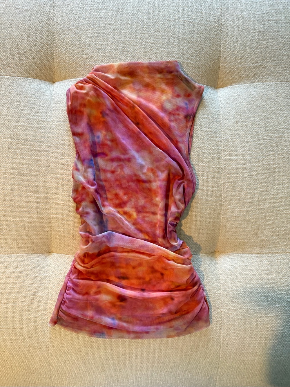 Zara Pink Multi Tie-Dye Tank Top - Picture 2 of 2